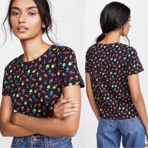 Alice + Olivia Rylyn Rainbow Stace Face Crew Top